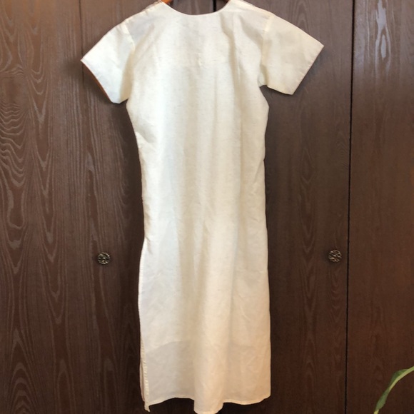 SINDUR NWT DECADES OF DRESS RELATIONSHIP CREAM & RUST ORANGE GOLD & SEQUINS #037 - Picture 2 of 6